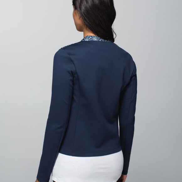 EUC Lululemon Cardigan&Again Jacket -Exploded Sashiko Star Inkwell Ghost/Inkwell - Picture 4 of 13